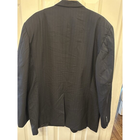 VTG Brooks Brothers Blazer 50L Black Wool Sport Coat Suit Jacket Brooksease flaw - Picture 4 of 15